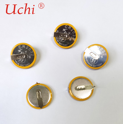 3V李MnO2ボタンの細胞のリチウム電池、腕時計のためのリチウム ボタンの硬貨の細胞電池
