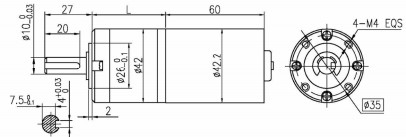 4ポール BLDC プラネタリブラシレス DCギアモーター 家具 / 医療 / 産業用