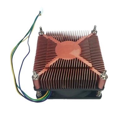 銅塗装熱槽 散熱 油脂 TDP 60W Cpu 冷却扇 静音 Pwm 3ピン 4ピン I3 I5 インテル Lga775 1150 1151