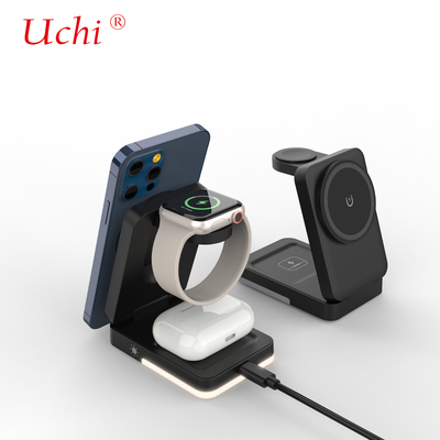 スマートフォンのためのワイヤレス充電器 時計 ヘッドフォン