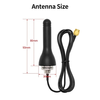 80mm 2.4GHz 外部防水ABSゴムダックWiFiアンテナ SMA垂直偏振用