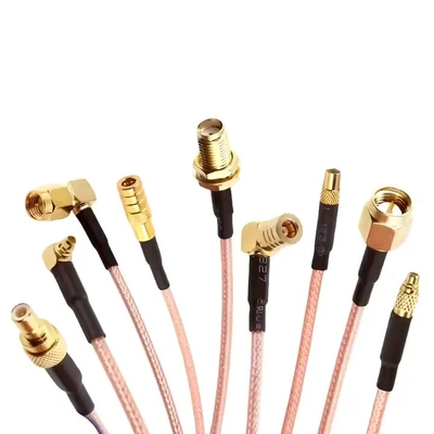 RP SMB RG178 RG316 RFコアシアルケーブル 50ohm 6GHz の男性から男性プラグ