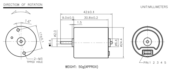 BLDC 2430 ブラシレスモーター 家庭用アプリケーションおよびパーソナルケア
