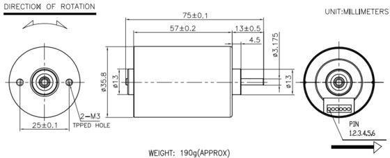 BLDC 3657 医療機器と産業用機器のための減速ギアボックス付きブラシレスモーター