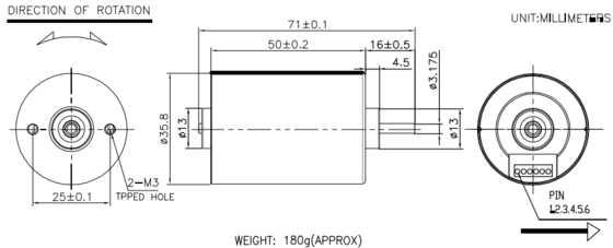 BLDC-3650 ビジネス機器のための減速ギアボックス付きブラシレスモーター