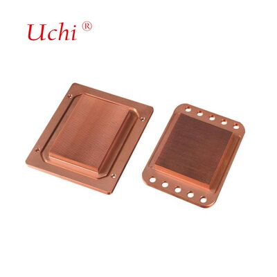 全銅製スクエア高密度スカイブヒートシンク、ファンレスCNC機械加工コンポーネント