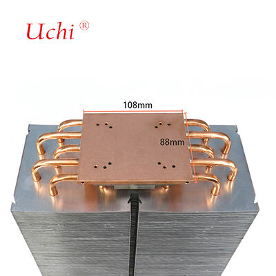 1500W LEDヒートシンク - 5ジッパーフィンヒートパイプ冷却モジュール