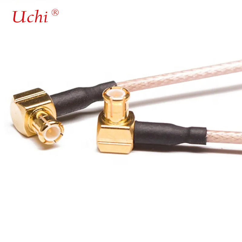 IoT コアックスケーブル 50 Ohm RG316 90 度 MCX から MCX 男性ケーブル組成