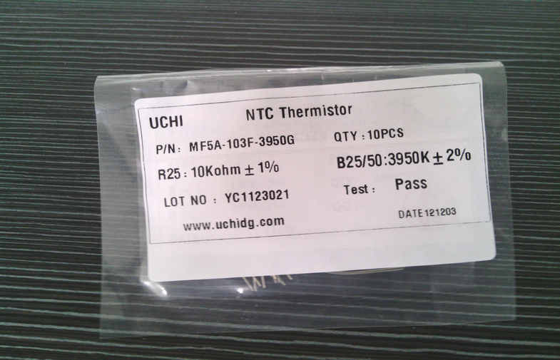 放射状の加鉛エポキシ樹脂は測定の温度のための 10K NTC のサーミスターに塗りました